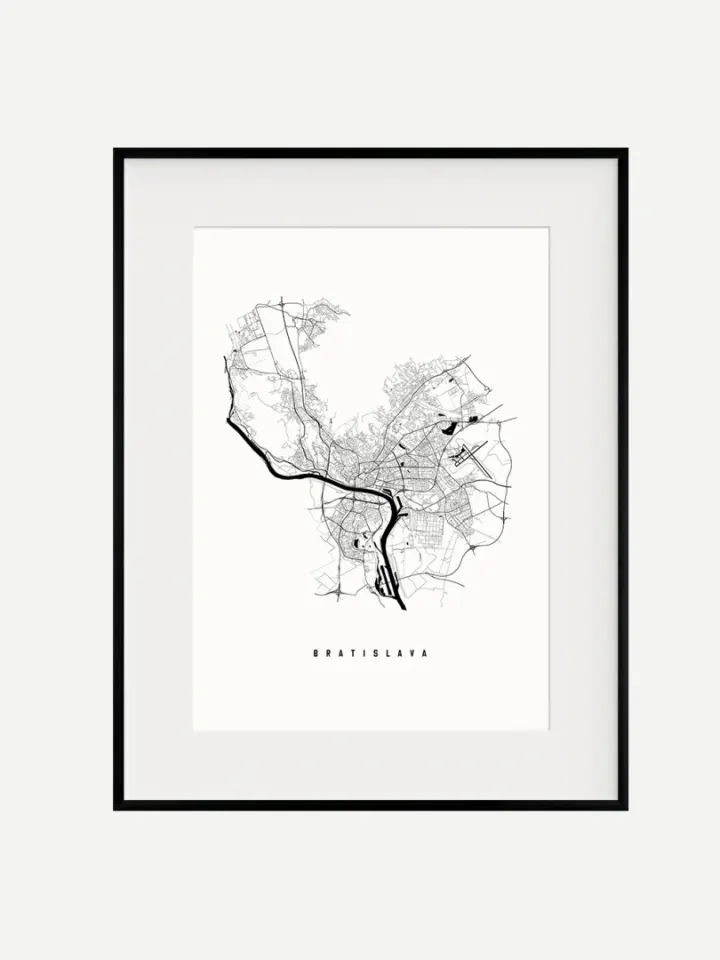 Map of Bratislava / Bratislava / Slovakia