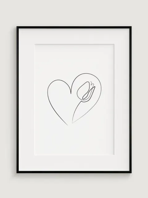 Elegant Heart with Tulip