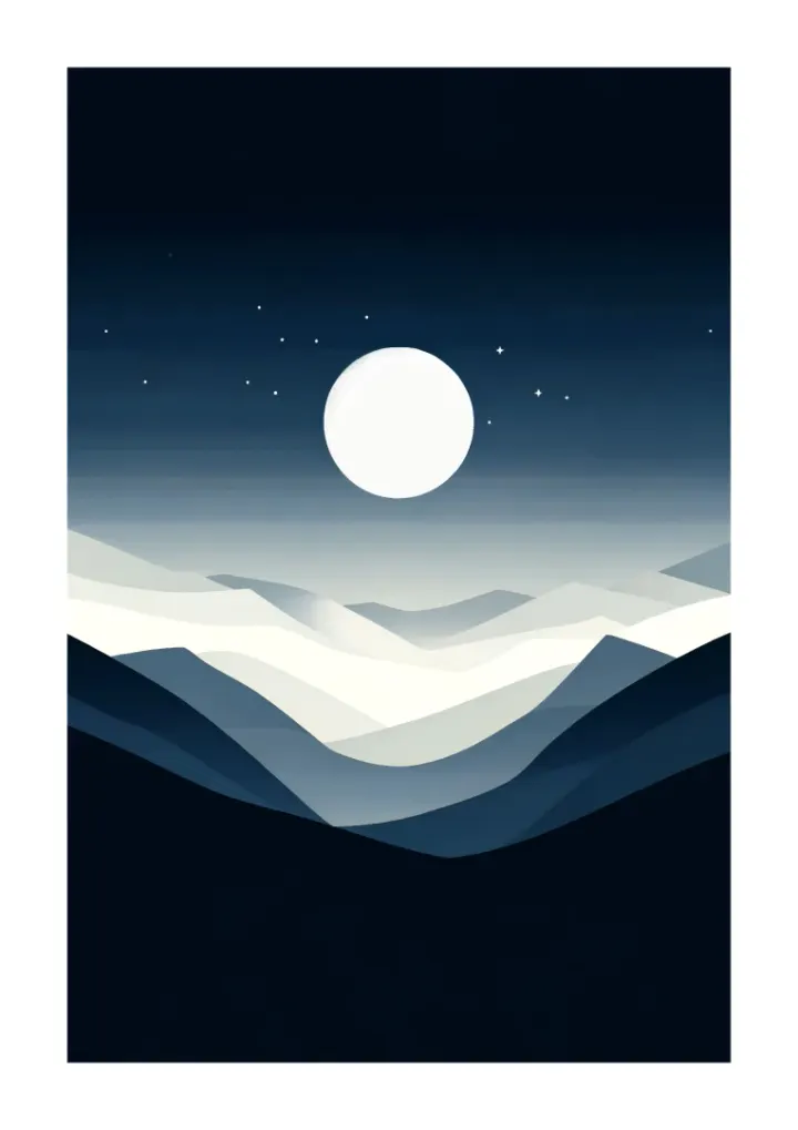 Geometric Night Landscape