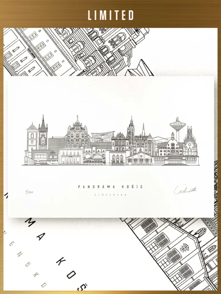 Limited Print Panorama of Košice / Slovakia