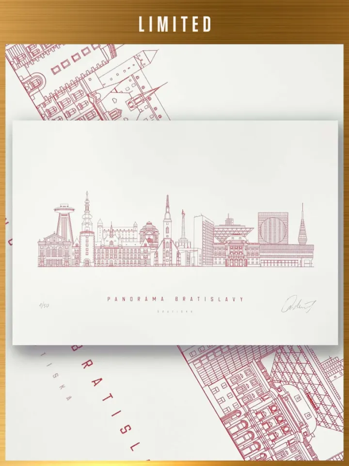Limited Print Panorama of Bratislava / Slovakia