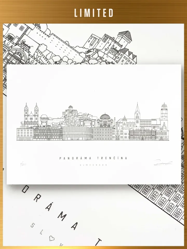 Limited Print Panorama of Trenčín / Slovakia