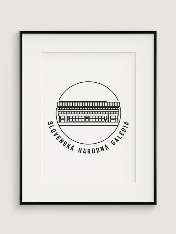 Slovak National Gallery - minimalistic illustration