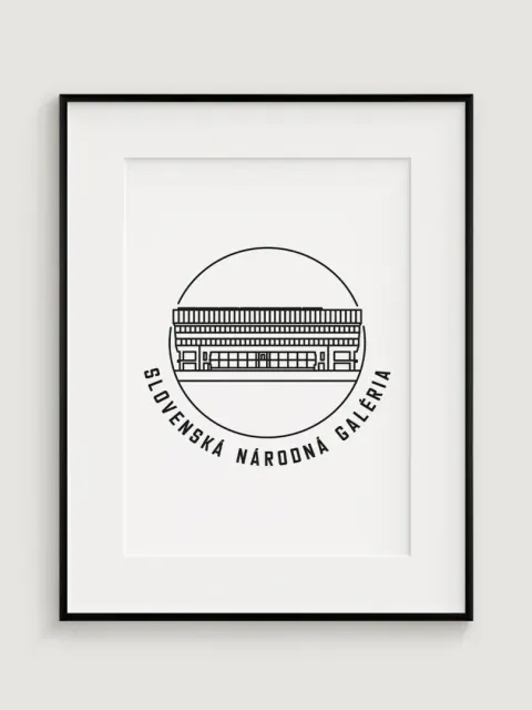 Slovak National Gallery - minimalistic illustration