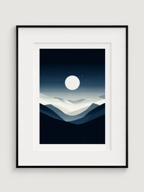 Geometric Night Landscape